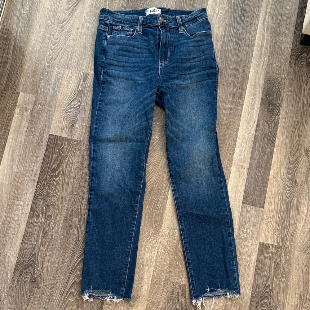 PAIGE Dark Blue Ankle Jeans